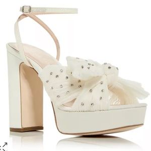 Loeffler Randall Natalia White Bow Heels